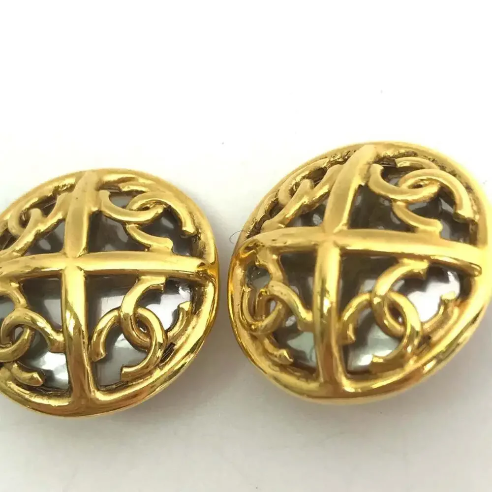 CHANEL Vintage Gold Earrings